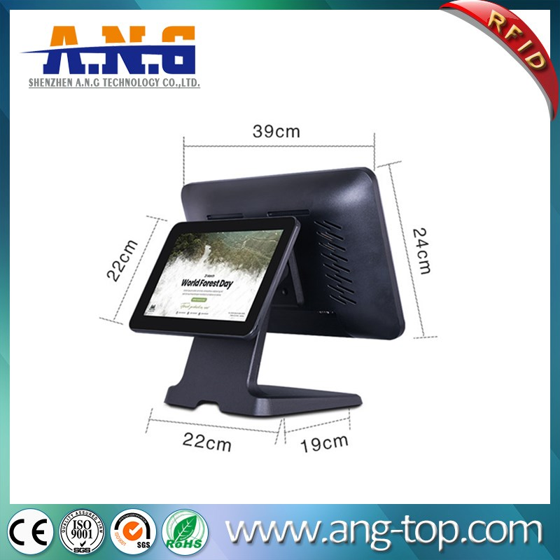 POS Machine 15.6 Inch Win10 Dual Screen Monitor Capacitive Touch Point-of-Sale Cashier Machine POS System for Retails