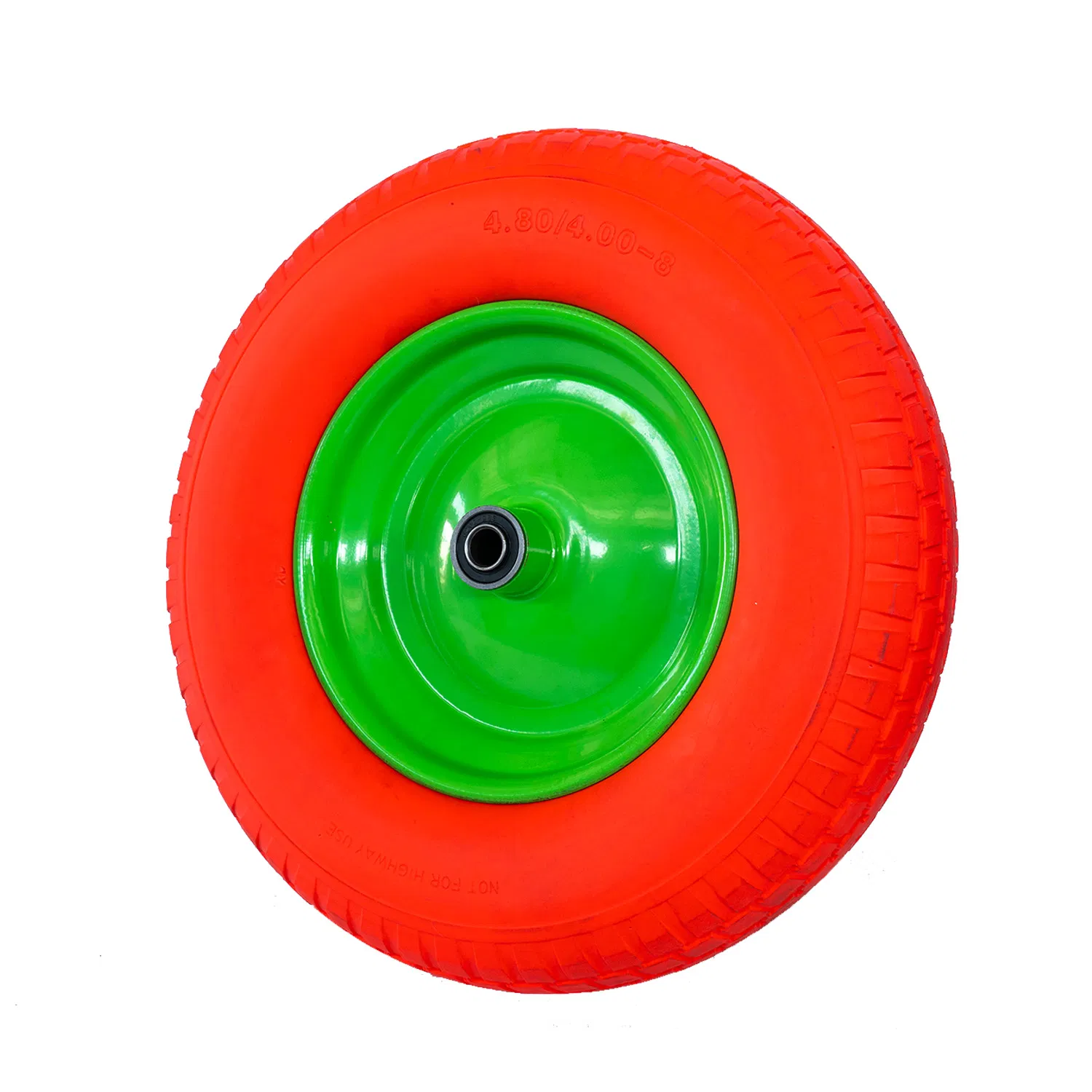 4.00-8 Flat-Free PU Wheel for Garden Cart & Trolley Solid Wheel and Accessories