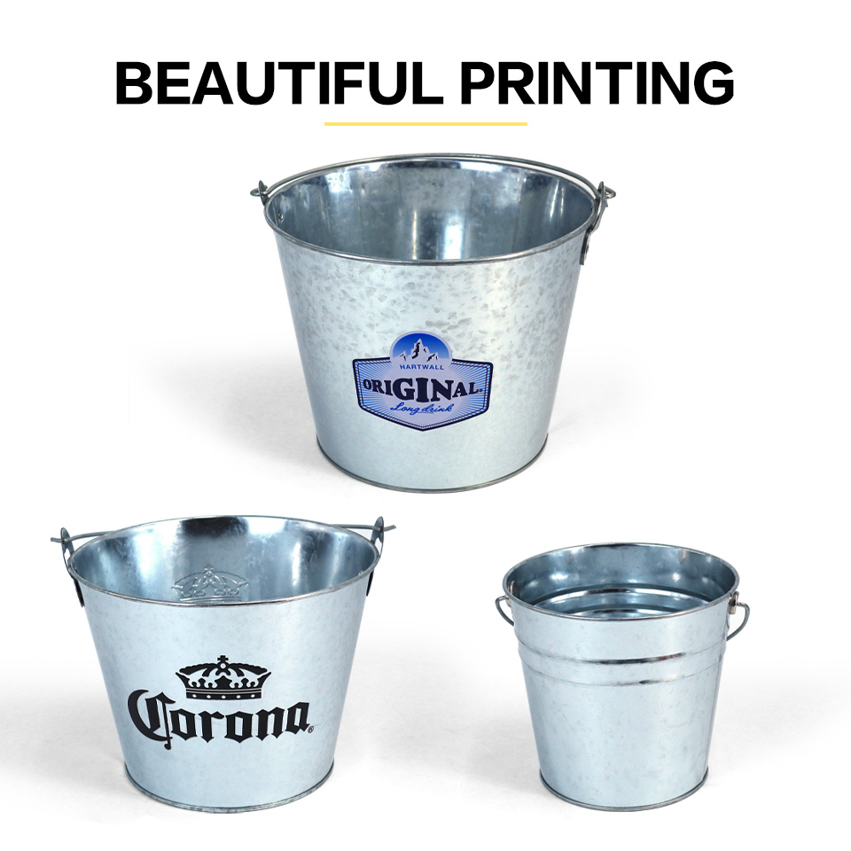 Металлическое ведро для охлаждения напитков с логотипом