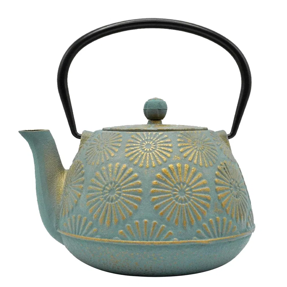 Чугунный чайник с ручкой, 1000 мл