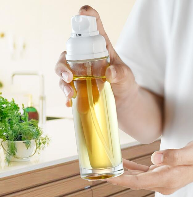New Design 200ml Adjustable Output Nozzle Glass Spice Bottle Oil Sprayer for Kitchen