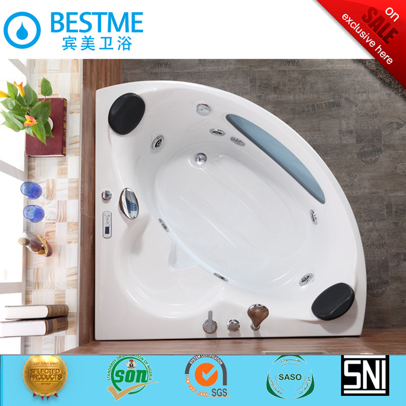 Угловая акриловая ванна с гидромассажем BESTME (KB-353)