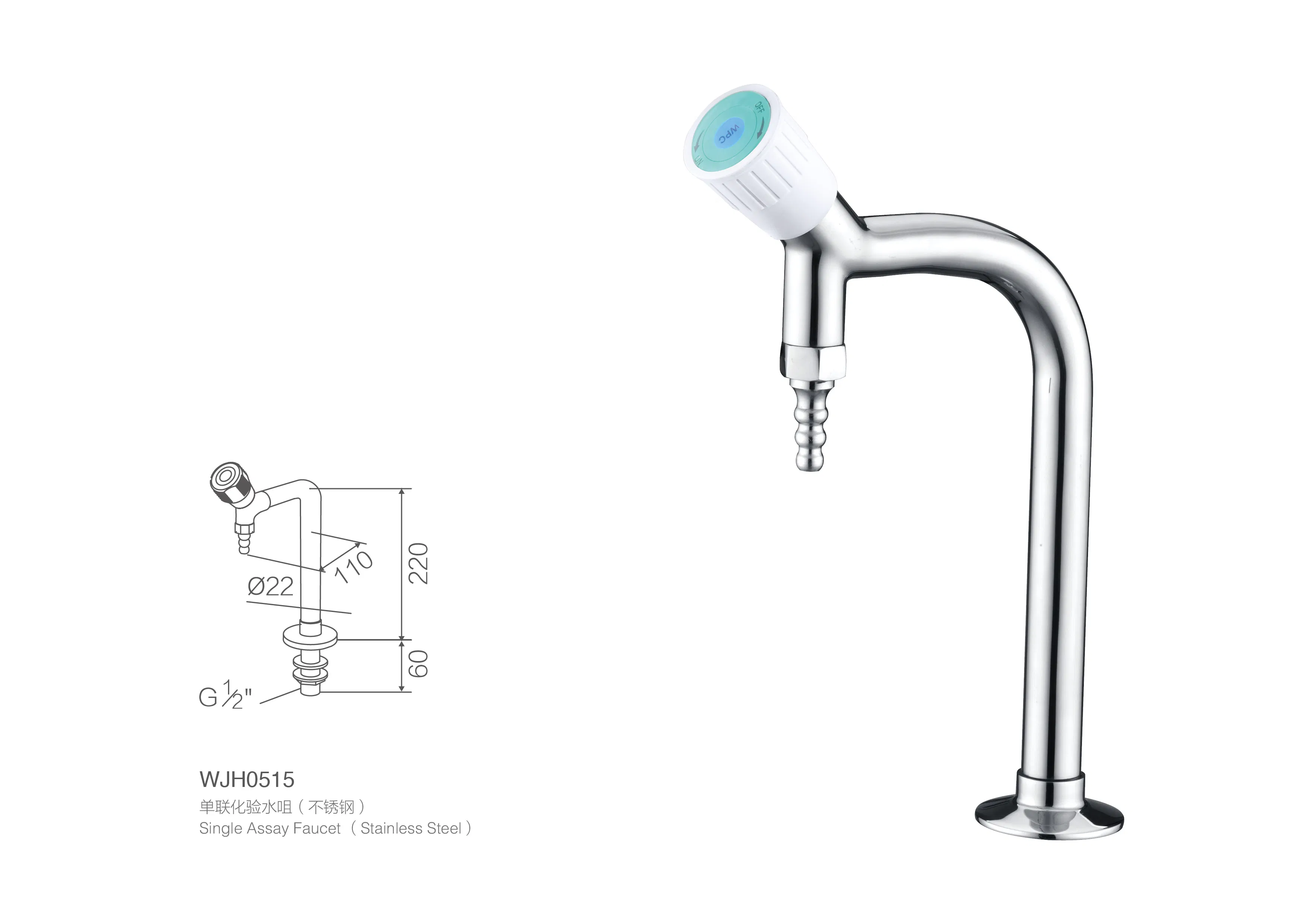 Durable Premium Stainless Steel Lab Faucet for Single Way Use