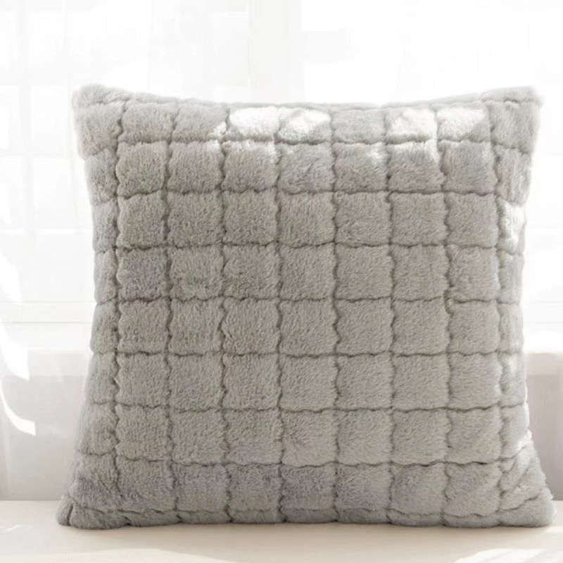 Faux Rabbit Fur Cushion of Pillow Gift Sofa Cover Body Pillowcase Hometextile
