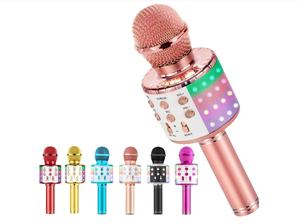 Multi-Functional Rich Sounding Wireless Karaoke Speaker Kid Microphone