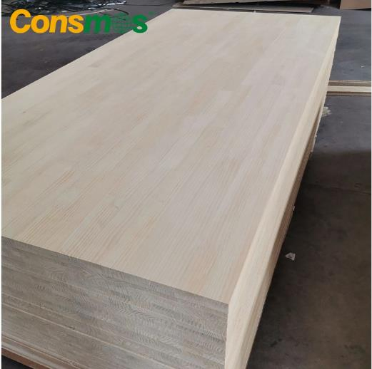 Consmos High-Quality Edge Plywood, White Pine Board Solid Wood Plywood Finger Joint Board