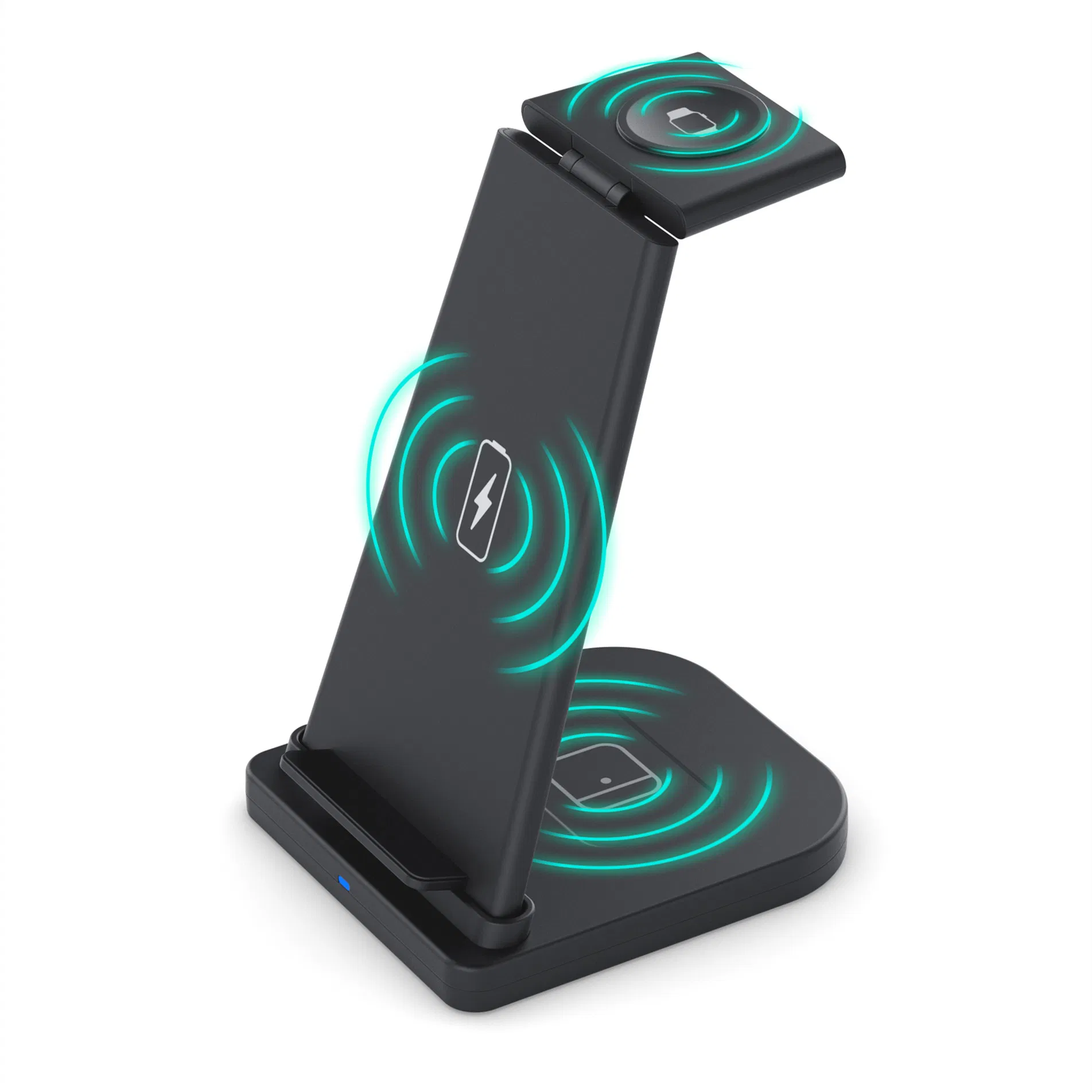 Magnetic and detachable design 3 in 1fast wireless charger dock station for mobile phone/smart watch/earphone