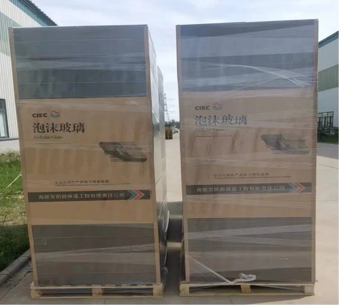 The Pipelines on The Petrochemical Plant Are Insulated with Foam Glass