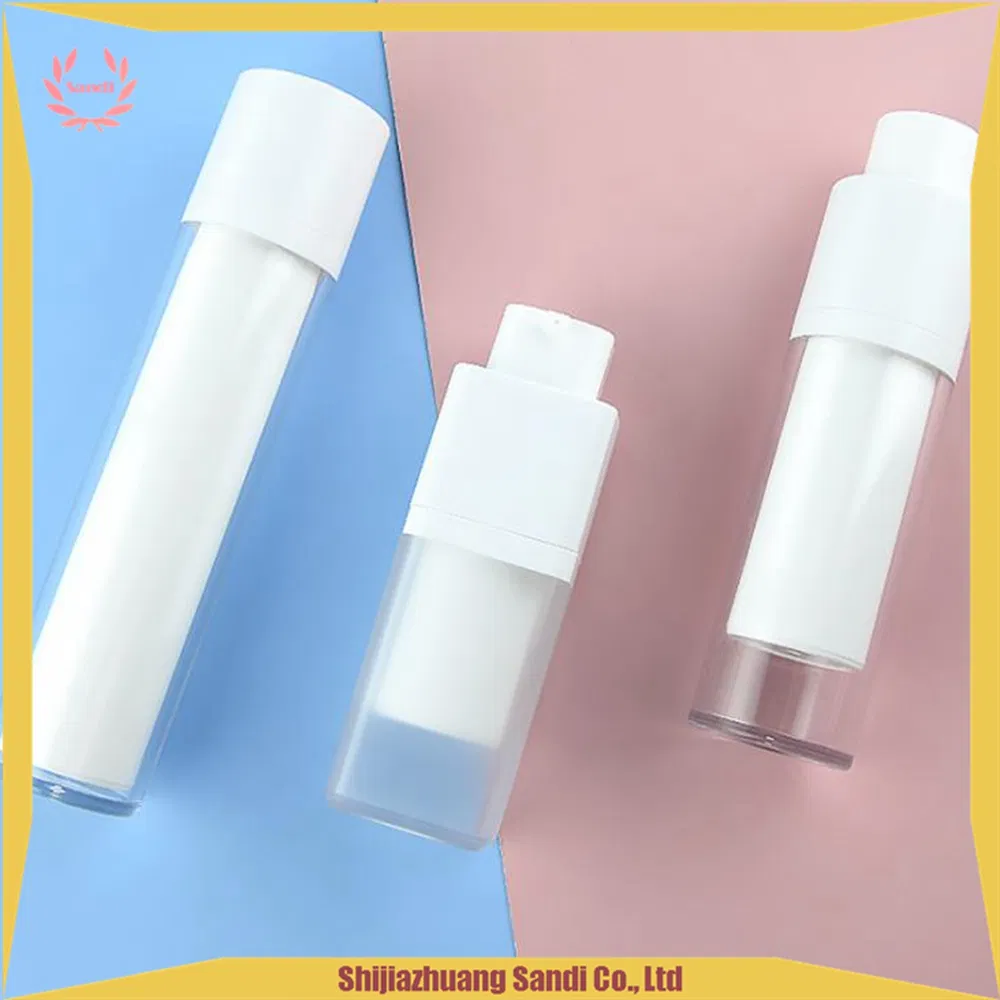 15ml 30ml 50ml Empty Liquid Cosmetic Airless Twist up Pump Bottle Twist Lock Bottle with Pump