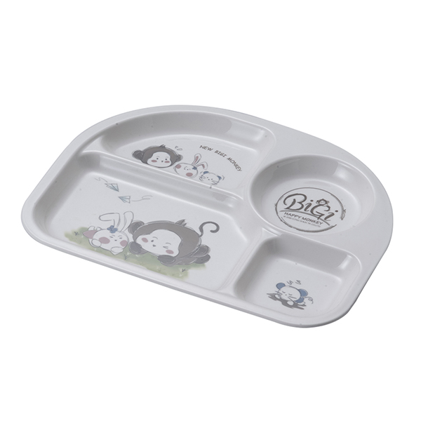 Dishwasher Safe Toddler Kids Melamine 4 Divided Plate