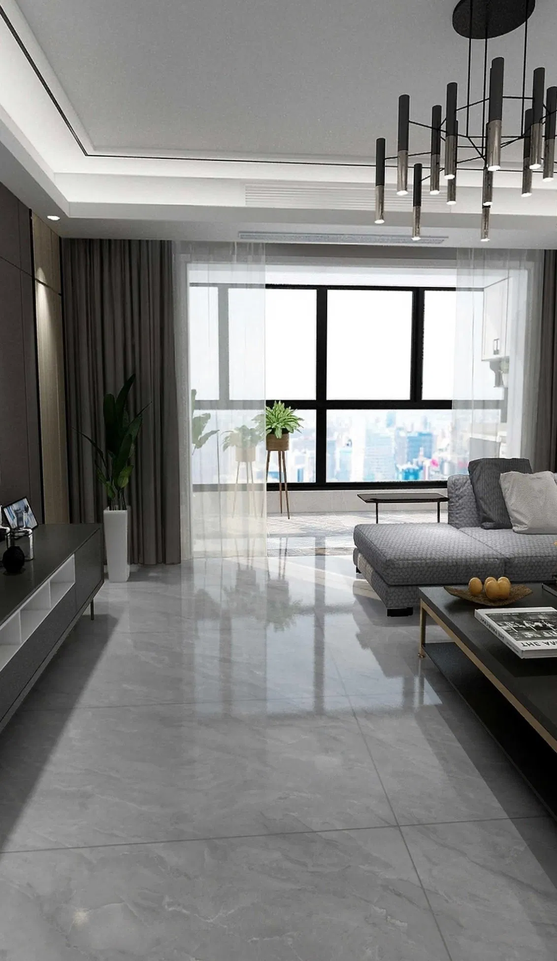 Made in China Guangdong Ceramic Floor Tile 750*1500 Large Board, Office, Entertainment, Bedroom, Living Room,