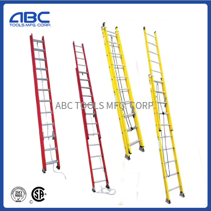 300lbs 28 FT Fiberglass Extension Ladder for Working Near Electricity