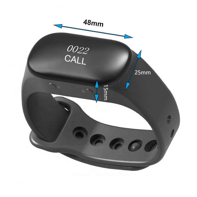 Wirelesslinkx Wireless Bracelet Receiver Wireless Paging Calling System Waterproof Restaurant Waiter Nurse Wrist Watch Pager