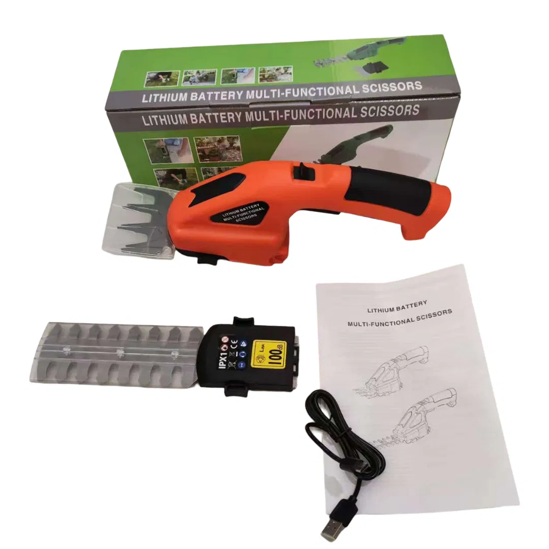7.2V/3.6V Electric Dual Blades Hedge Trimmer for Grass and Garden Can OEM