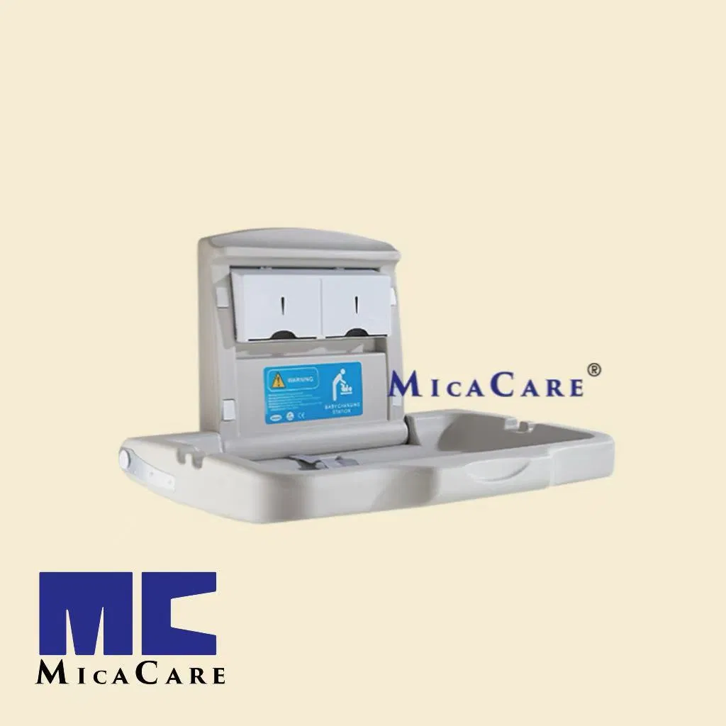 Surface-Mounted Horizontal Baby Changing Station Built-in Liner Dispenser