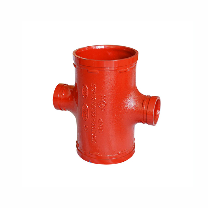 FM Ductile Cast Iron Di Threaded Reducing Cross for Fire Fighting