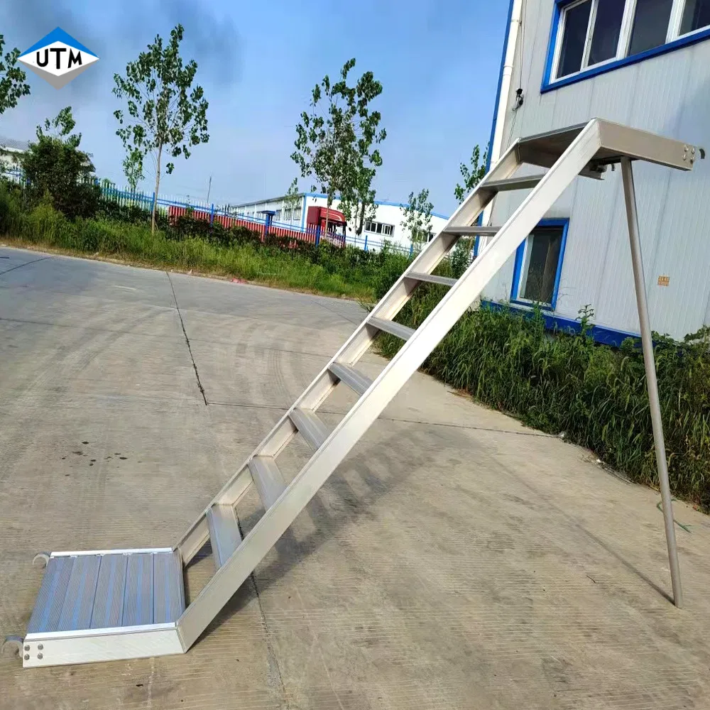 2.0m 1.5m Ringlock Aluminum Staircase for Ringlock Scaffolding