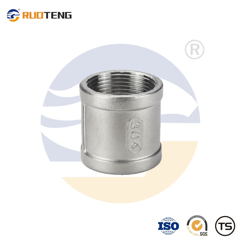 [Ruoteng] Factory Price Stainless Steel 304 Internal Thread Pipe Coupling Socket Band Casting OEM Supported Pipe Fitting Thread Socket New Tech Connector
