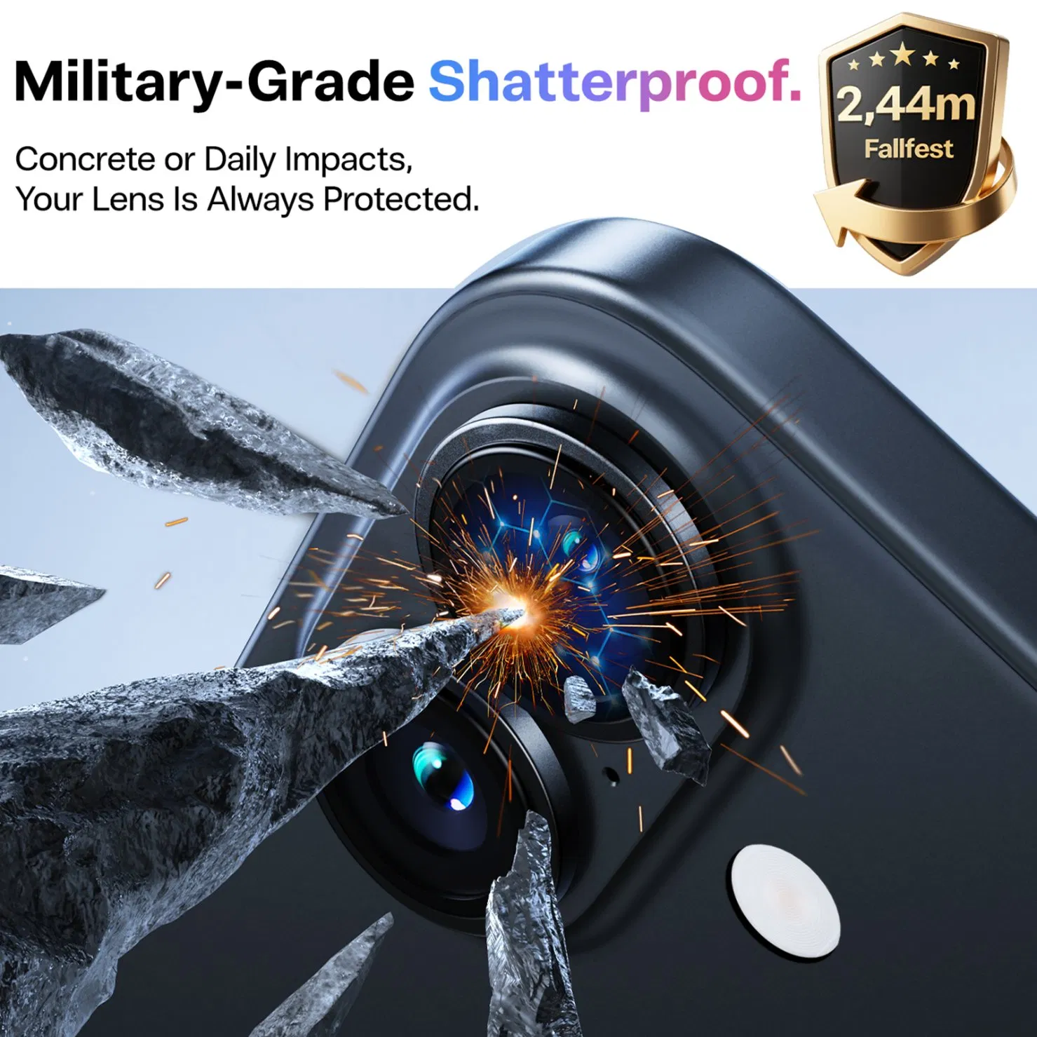 Защитная плёнка Torras для камеры iPhone 17