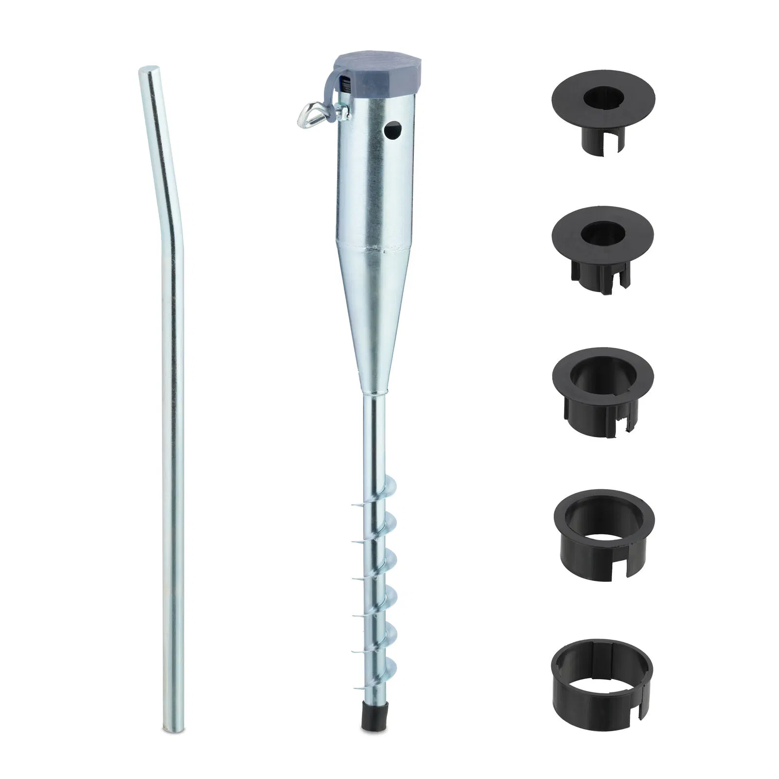 Винтовые сваи Q235 1800 мм с круглым фланцем для солнечных систем