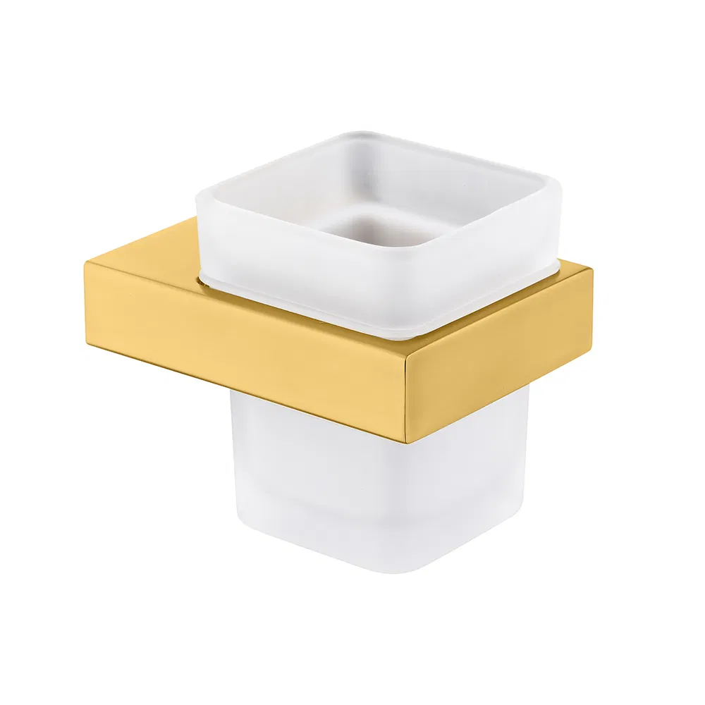 Мыльница для ванной с держателем, матовое золото