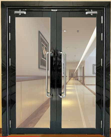Glass Metal Modern Room Home Rated Fire Resistant Doors Steel Fire Proof Exit Door