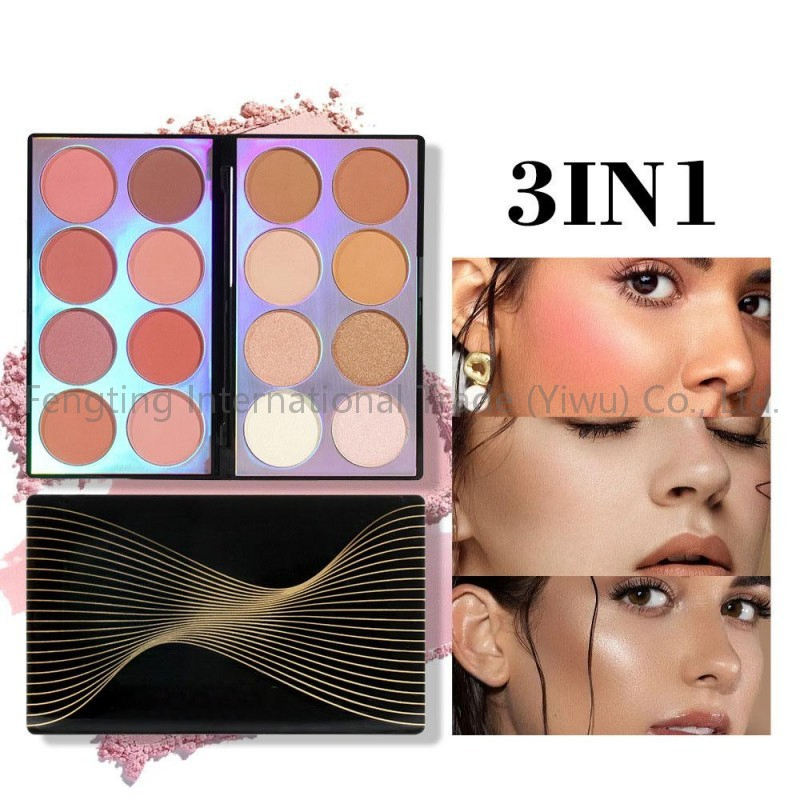 Private Label Creamy Blusher Waterproof Custom Make up Artist Palette 16 Color Face Blush Palette