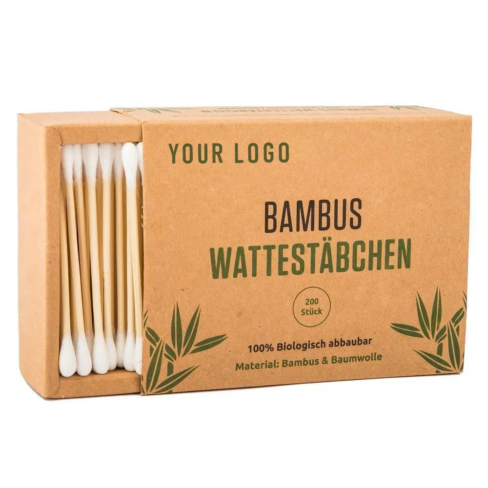 200 Count Factory Price Zero Waste Bamboo Cotton Buds