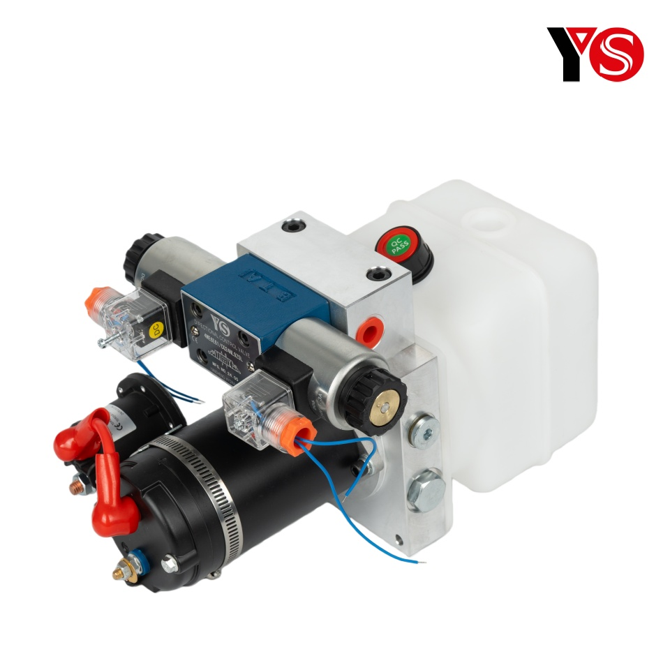 DC24V 0.8KW 1L Oil Tank Double-Acting Mobile Vehicles Hydraulic Power Unit