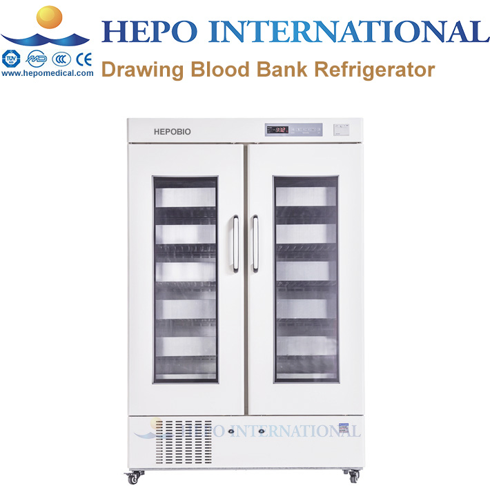 2~8 Degree 660 L Upright Style Medical Refrigerator (HEPO-U660)