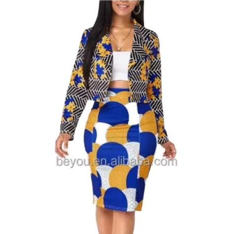 Костюм женский африканский стиль топ и юбка миди