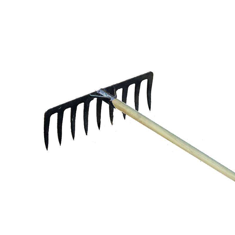 Hautine Hot Sell Lawn Rake with Wood Handle