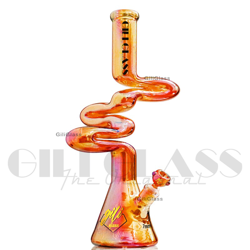 Giliglass 8 Inchies American Colors Recycler Hookah Smoking Glass Water Pipe
