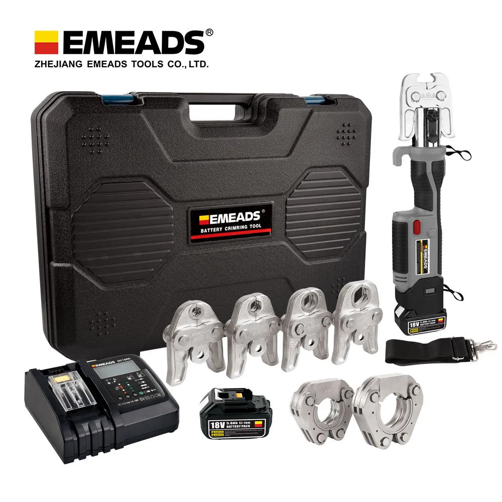 Emeads Ge-1550 Electric Hydraulic Tool Copper Pipe Crimping Press Tool with Battery Battery Plumbing Press Tools