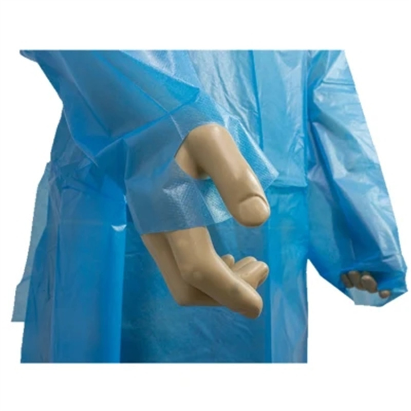 Disposable CPE Surgical Gown with Thumb-Hole
