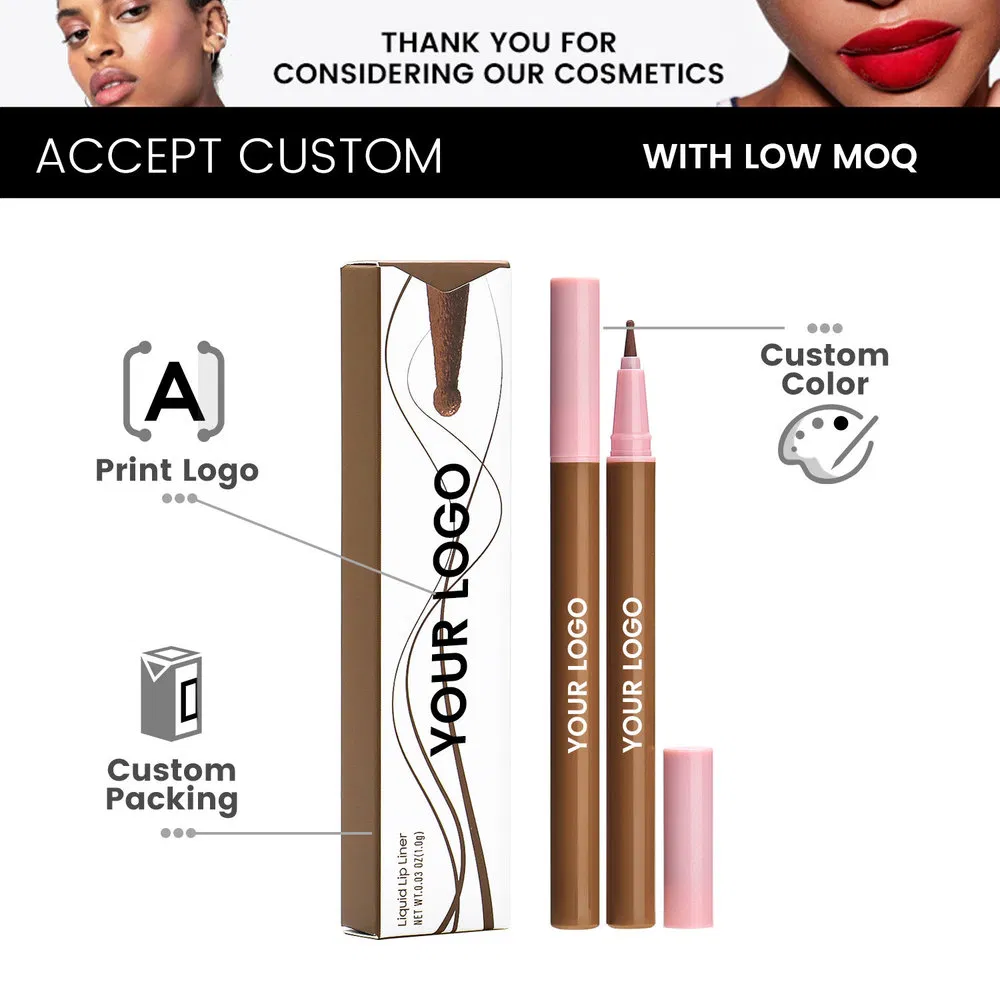 Brightens Skin Tone OEM Custom Waterproof Lip Pencil for Gathering