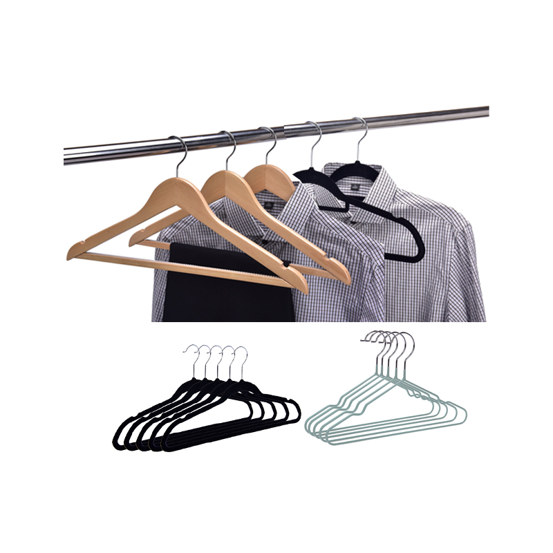 Wholesales Cheap Hangers Custom High Quality Colored Velvet Clothes Hanger with Notches