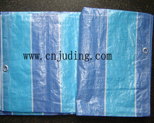 PE Poly Tarp Roll Tarpaulin Waterproof Color Stripe Roll
