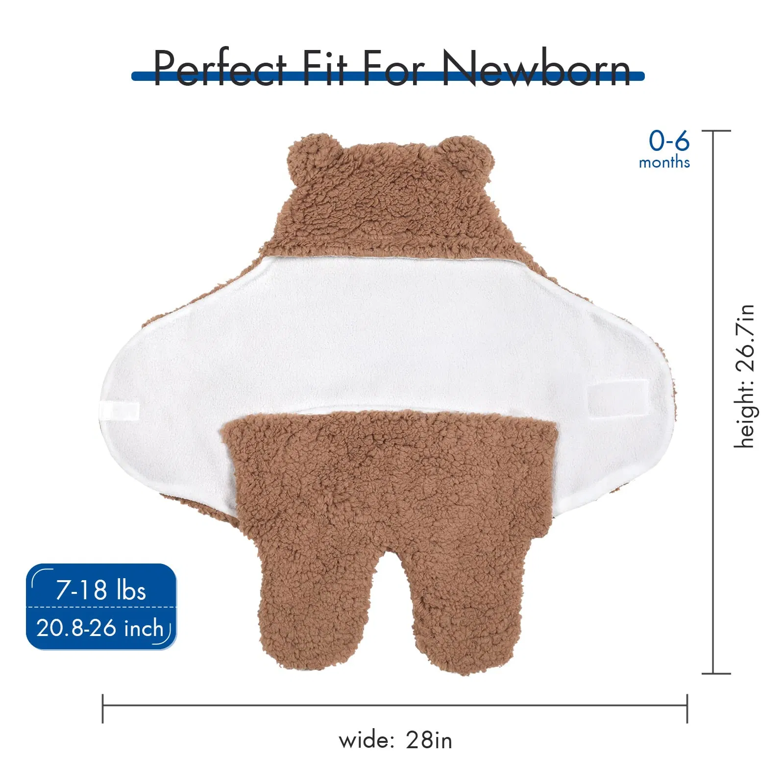 Innovation Cute Bear Natural Newborn Essentials Softness Plush Baby Sleeping Bunting Bag