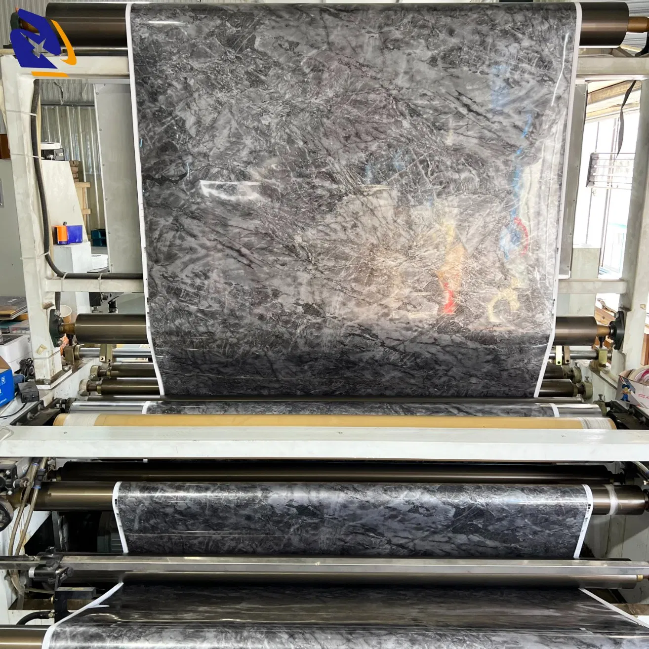 High Glossy UV Coating Stone PETG PVC Decorative Film for PUR Lamination