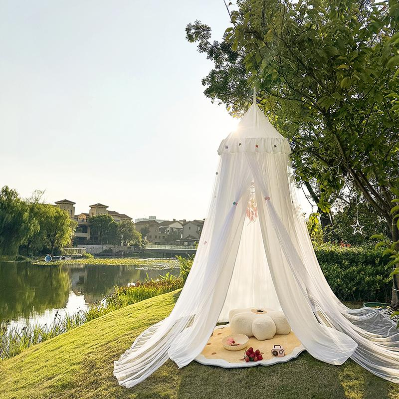 Cheap Price Round Princess Conical Bed Canopy Hanging Curtain Netting Mosquito Net