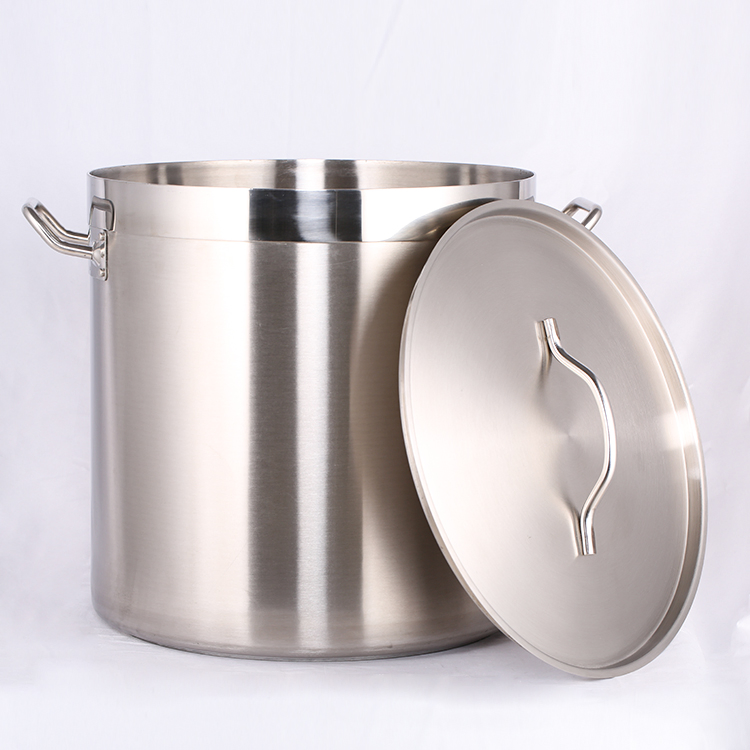 Heavybao Commercial Kitchen 04 Style Straight Rim Stainless Steel Stock Pot Kitchenware