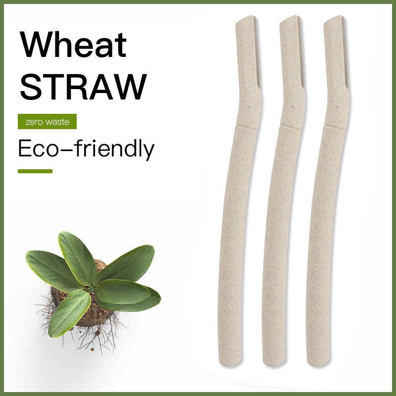 D115 Hot Sale on Amazon Wheat Straw Material Hair Remover Biodegradable Eco-Friendly Customized Eyebrow Razor