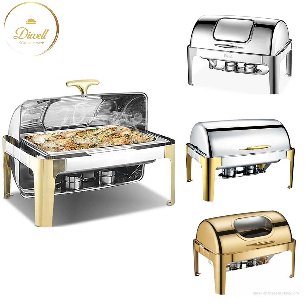Hotel Supplies Stainless Steel Equipment Buffet Chafing Dish Set Electric Food Warmer