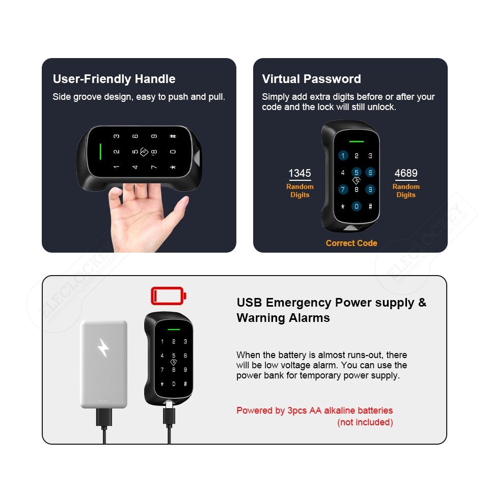 OEM Ttlock APP Smart Cabinet Lock with Password Fingerprint Function
