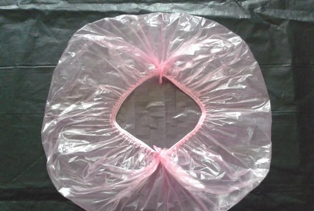 Factory Wholesale Disposable Elastic Clear Bathing Cap for Salon Hotel Traval PE Cap