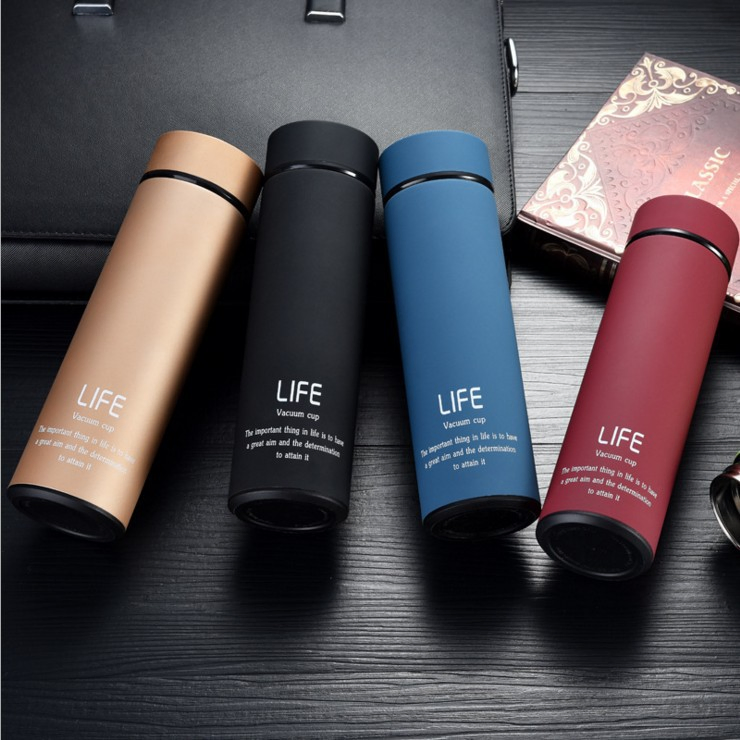 Rubber Paint LED Temperature Display Thermos Cup 304 Stainless Steel Thermos Cup Car Office Business Frosted Water Digital Vacuum Flask