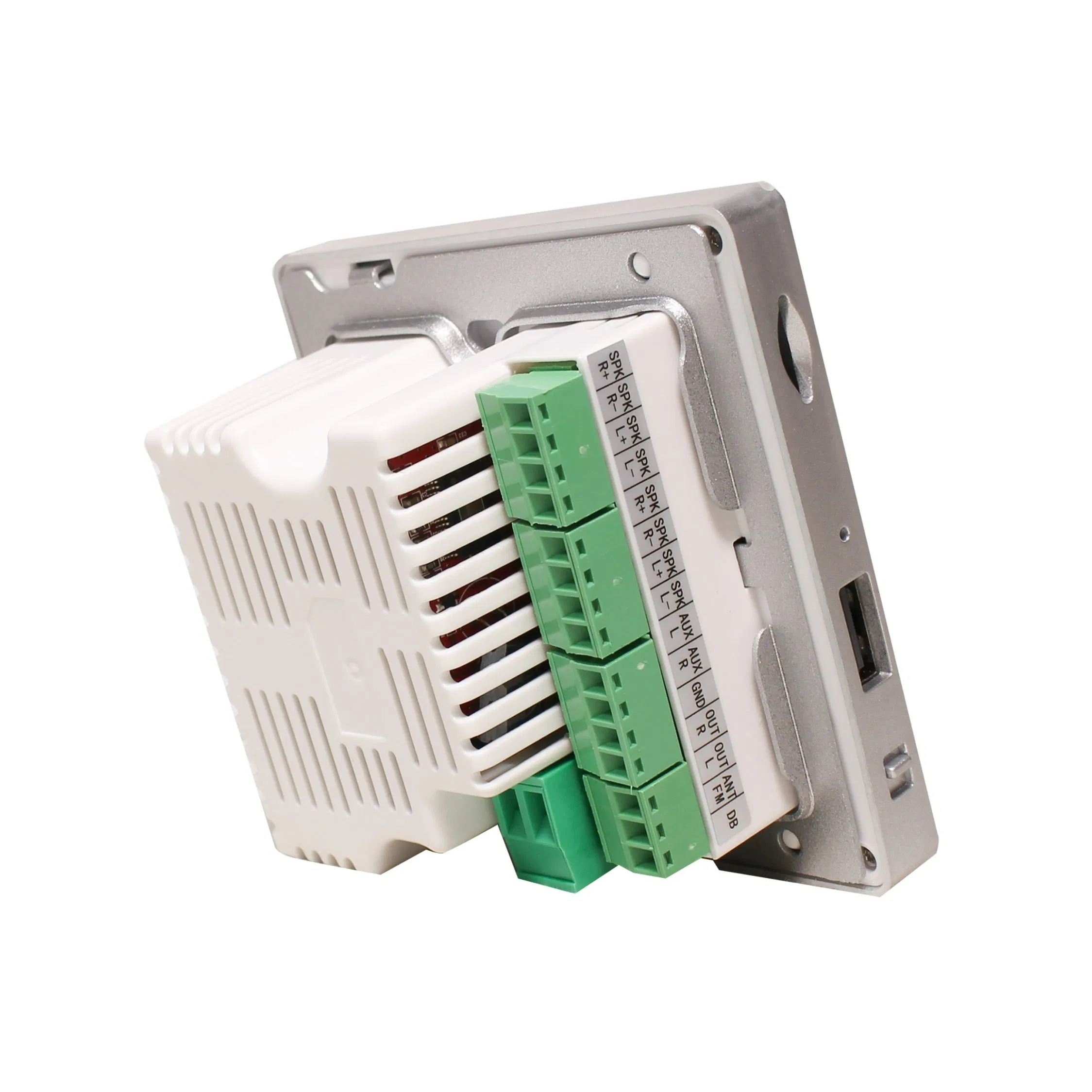 4 Inch Smart Touch Screen Home Sound System Hi-Fi Wall Amplifier 4*25W Equipped with Bluetooth, USB/TF, FM Radio and Aux