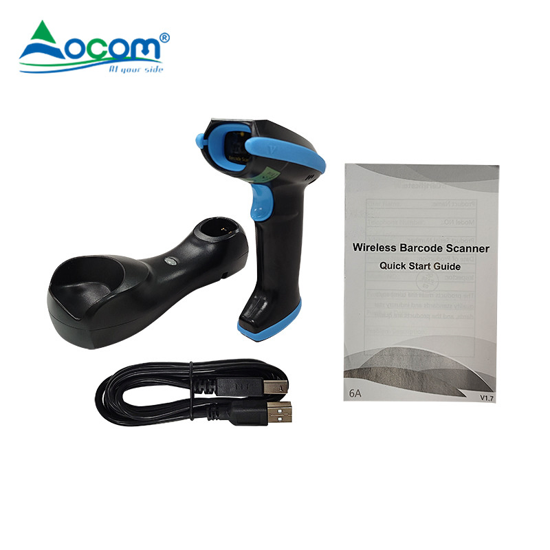 Ocom New Arriving 2024 Wireless Scanner 1d 2D Handheld Barcode Reader with LED Display