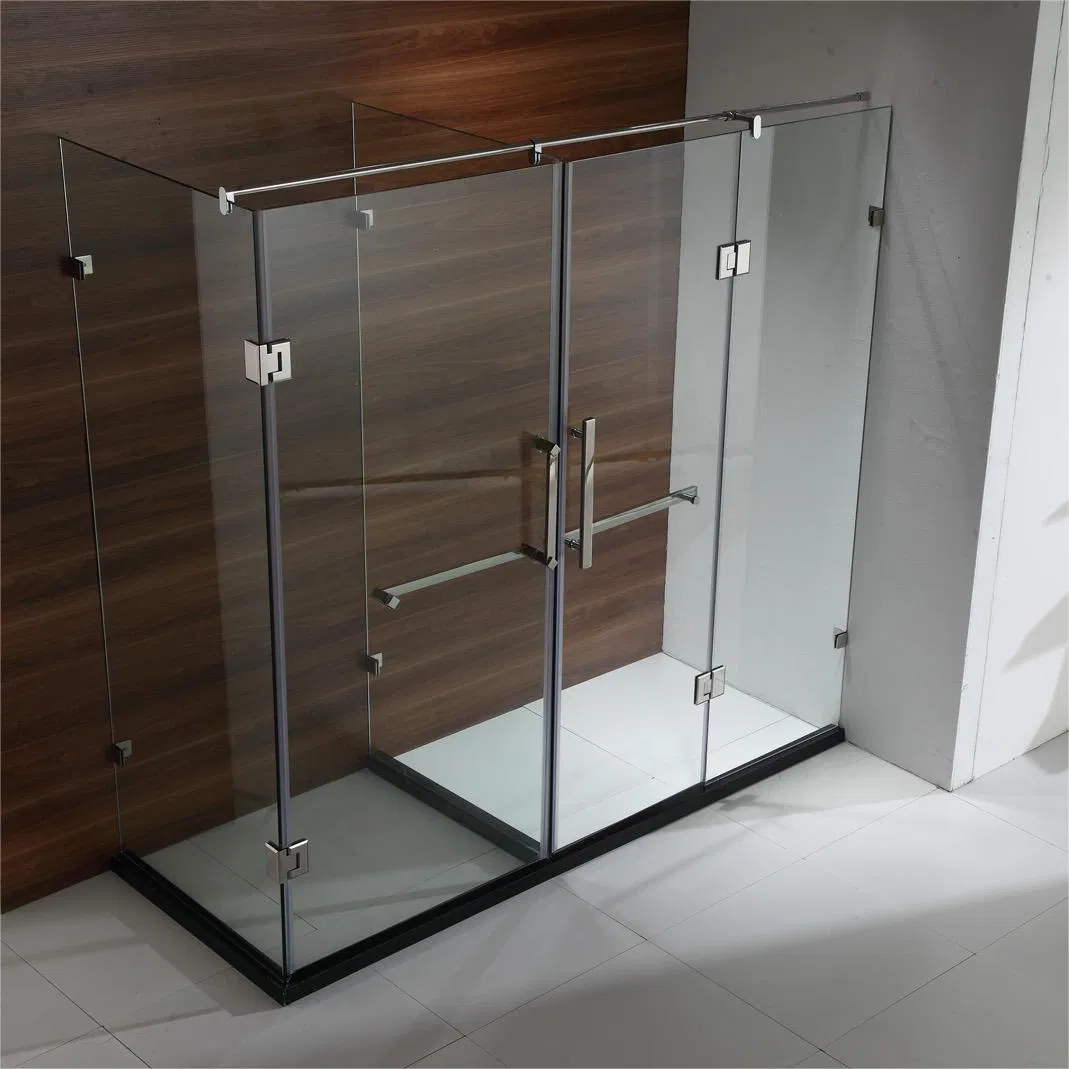 Premium Bathroom Shower Enclosure with Aluminum Handle and Acrylic Basin (JJ4407)